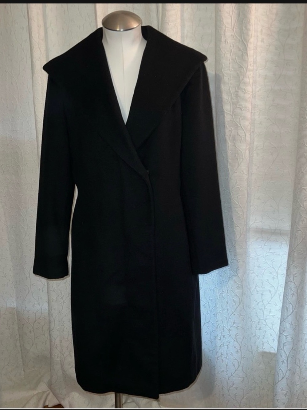 Calvin Klein Black Long Wool Coat